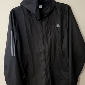 Adidas black light hooded windbreaker